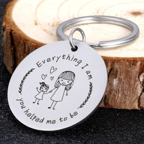 Mothers Day Gift Keychain for Mom Daughter and Son Child For mother Grateful mother Keyring Present Jewelry Handbag pendant
