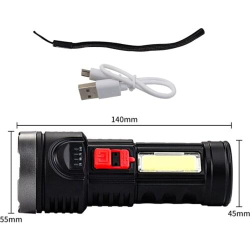 Bright 10000000LM LED Torch Tactical Flashlight USB Rechargeable + Battery