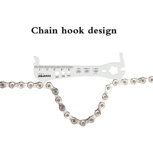 Bike Chain Checker 6 In 1 MTB Bike Bicycle Stainless Steel Wear Loss Indicator Checker Measurement Ruler Repair Tool