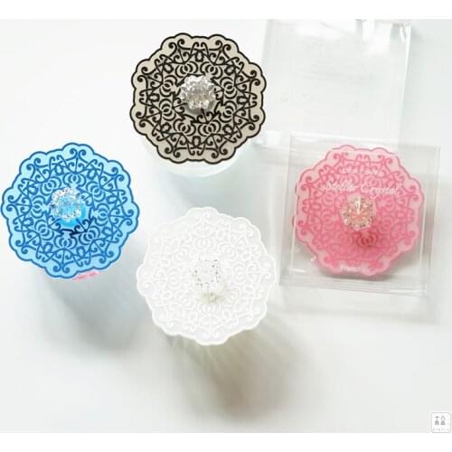 Cup Lid Silicone Mug Dustproof Safety Heat-resistant Lace Diamond Exquisite Japan Style 10CM Dia Friendly Drinkware Accessories