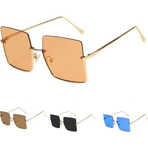 Brand Design Square Oversized Sunglasses for Women Men Fashion Classic Elegant Driving Sports UV400 Big Sun Glasses EyeWear 2021
