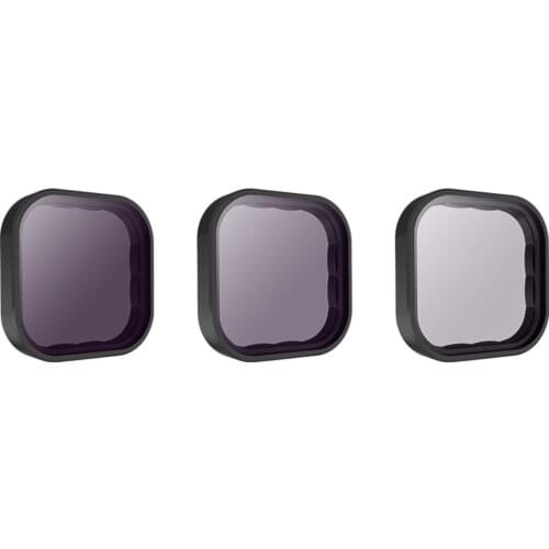 TELESIN 3 in 1 ND8 ND16 ND32 Lens Filter Set Accessory Replacement for GoPro Hero 9 Black Action Camera