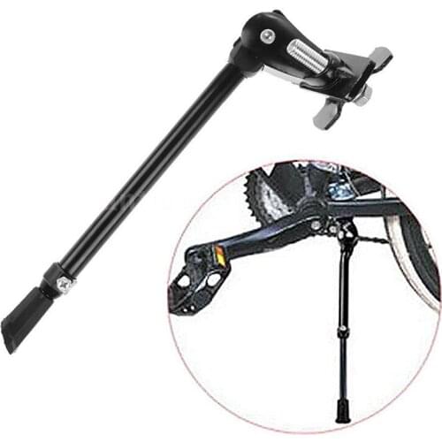 Cycling Side Foot Stand Adjustable MTB Bicycle Kickstand Parking Rack Bike Cycle Prop Two Holes Side Rear Parking Stable Stands