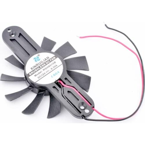RSH8015B 12V 0.35A Fan blade diameter 75mm hole spacing 90mm 100mm Cooling fan for DIY retrofit graphics card