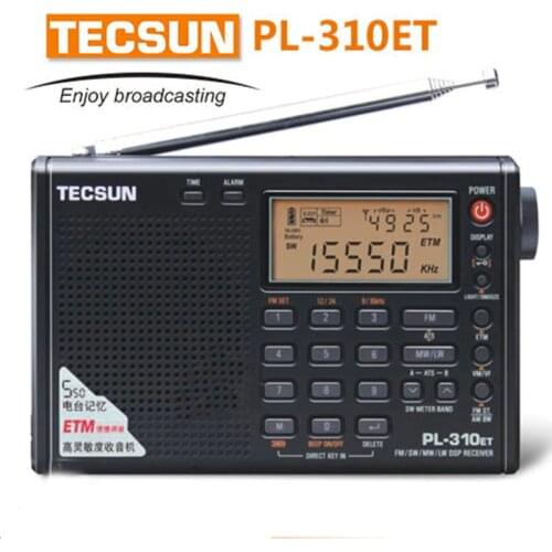 100% Brand Tecsun PL310ET PL-310ET Full Band Radio Digital Demodulator FM/AM/SW/MW/LW World Band Stereo Radio Digital Receiver