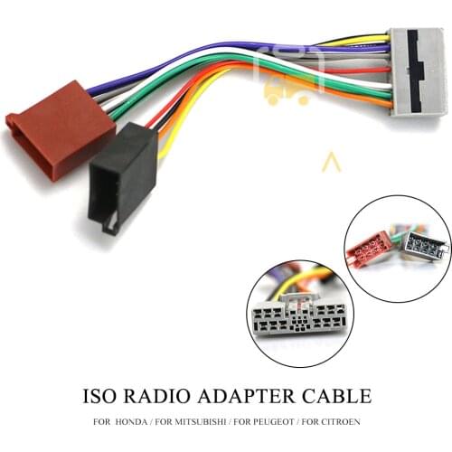 12-111 ISO Car Radio Adapter for HONDA for MITSUBISHI for PEUGEOT for CITROEN Wiring Harness Connector Lead Loom Cable Plug