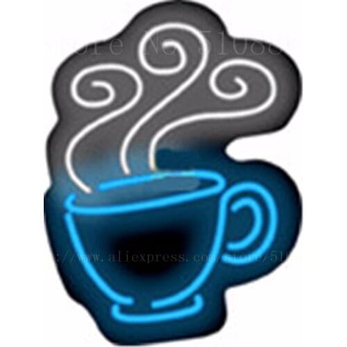 17*14" Contoured Coffee Cup NEON SIGN REAL GLASS BEER BAR PUB LIGHT SIGNS store display Restaurant Shop Advertising Lights
