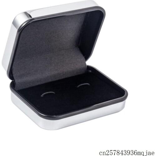 24 Pcs Silver Plating Cufflinks Box Jewelry Boxes Cuff Links Storage Boxes Holder Gift Boxes Size 85x65x30mm