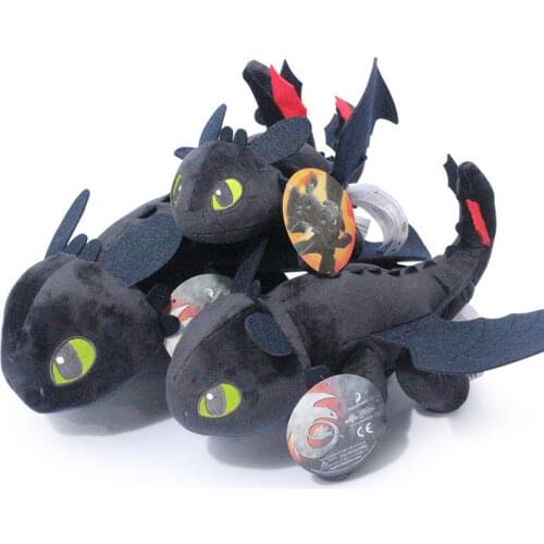 25/35/55cm Cute Toothless Plush Toy Anime How To Train Your Dragon 3 Night Fury Plush Toothless Stuffed Doll Toy for Kids Gift