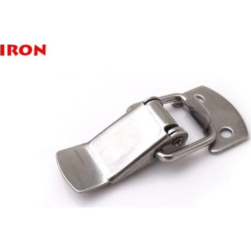 30pcs/lot IRON NICKEL PLATED 38X14mm Spring Toggle Latch Hasp Silver Tone Spring Loaded for Cabinet Cases Box Chests lock CK504