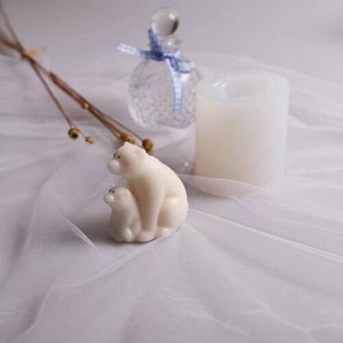 3D Polar Bear Epoxy Resin Mold Candle Soap Silicone Mould DIY Crafts Ornaments Casting Tool A5KE