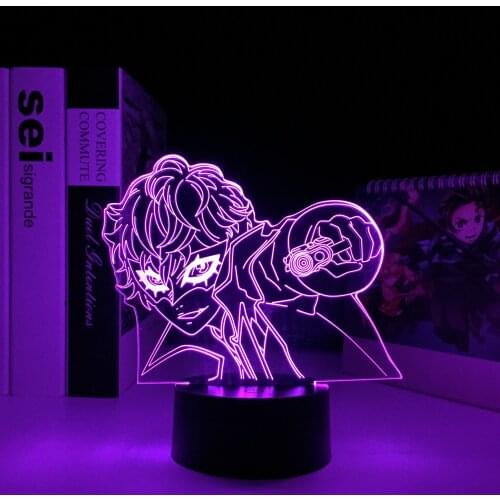 Anime Persona 5 Joker 3d Lamp for Kids Bedroom Decor Night Light Brithday Gift Manga Room Desk Led Light