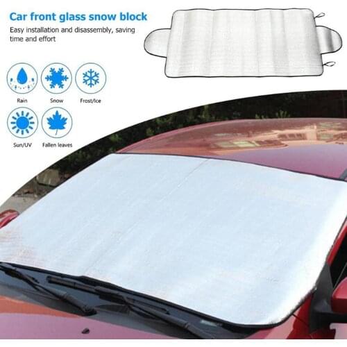Car Winter Windshield Snow Cover 150*70cm, Auto Sun Shade,Car Window Screen Sunlight Frost Ice Snow Dust Protector