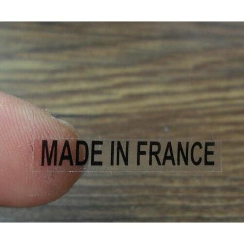 Free shipping 6X28mm the transparent label MADE IN FRANCE FRANCE stickers
