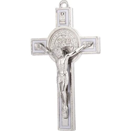 Exorcism Cross Keychain Accessories Pendants For Necklaces Jesus Diy Jewelry Making Charm Craft Zinc Alloy Material Wholesale