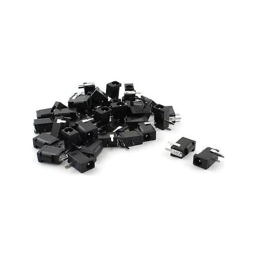 40pcs Black 3 Pin 1.1mmx3.5mm DC Power Jack Socket PCB Mount Connector