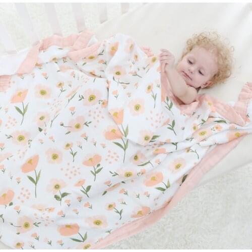 Four Layer 100% Bamboo FIber Blanket For Newborn Baby Swaddling Super Comfy Bedding Blankets Swaddle Wrap Babies Muslin