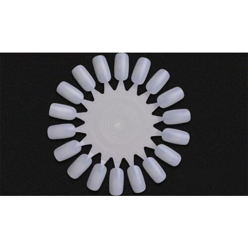 5pcs 18tips False Nail Art Display Round Wheel Chart Acrylic Nail Polish Practice Palette Nail Tips Color Card Tools