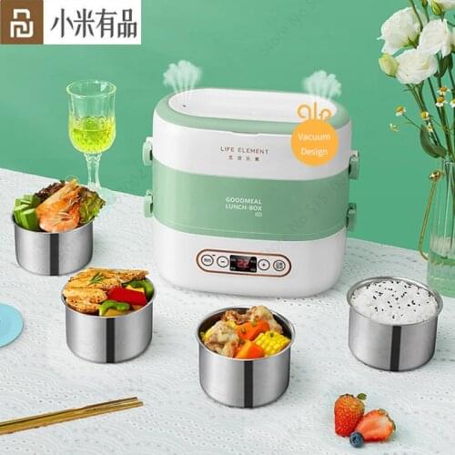 Youpin Electric Heating Lunch Box Mini Rice Cooker Food Warmer Dinnerware Set Food Heater Rice Container Vacuum Preservation