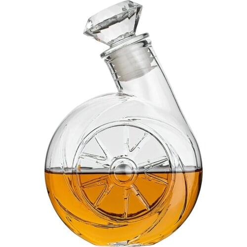 500ml Whiskey Decanter For Alcohol Crystal Glass Blower Decanter Bottle For Wine Liquor Scotch Bourbon Vodka Alcohol Drinks