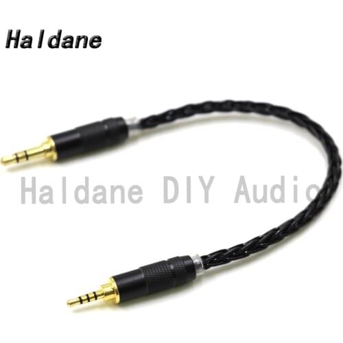 Haldane HIFI 7N Silver Plated 2.5mm TRRS Balanced Male to 3.5mm 3pole Stereo Male Audio Adapter Cable 2.5 to 3.5 Connector DIY