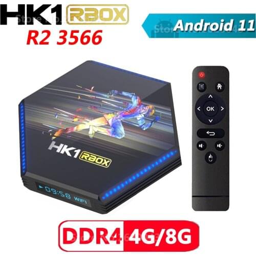 HK1 RBOX R2 Smart Android 11 TV BOX 4GB 8GB DDR4 32GB 64GB ROM RK3566 2.4G 5G WiFi 1000M LAN Bluetooth 4K HD Set Top Box