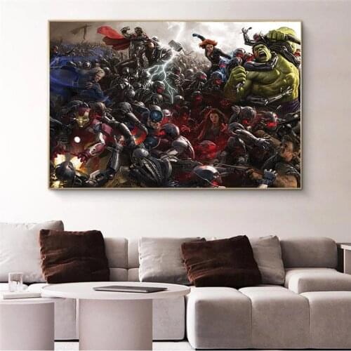 Avengers Marvel Superhero Canvas Painting Wall Art Poster and Print Wall Art Picture for Living Room Home Decoration Cuadros