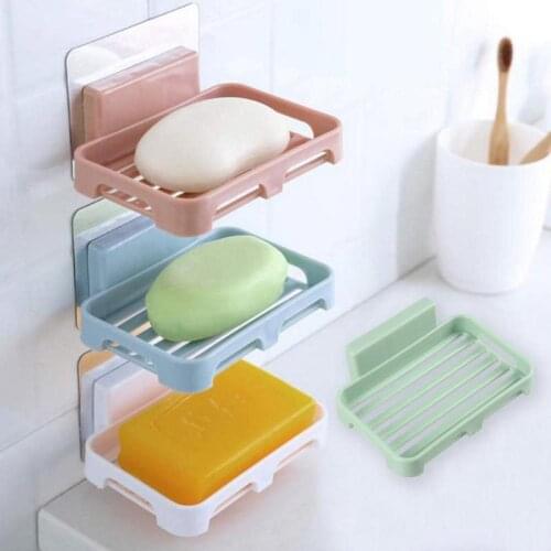 Bathroom Shower Soap Box Dish Storage Plate Tray Case Wall mounted Soap Holder Housekeeping Organizers