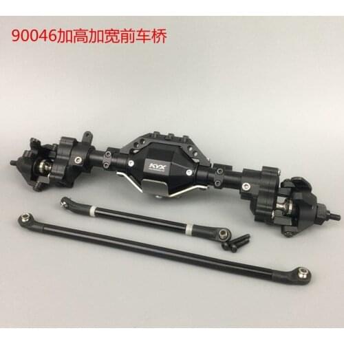 KYX Front axle small bridge egg diamond type widened and raised front axle for Axial SCX-ll 90046