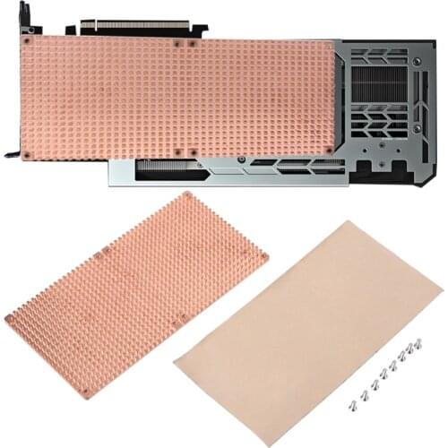 Copper Full Cover GPU Backplate Panel Cooling Back Plate for Graphics Card Cooling 3080 3090 2/4mm T3LB