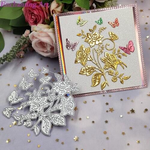 Flower Butterfly Metal Cutting Dies 2021 New Stencils for DIY Scrapbooking/Photo Album Decorative Embossing DIY Paper Cards