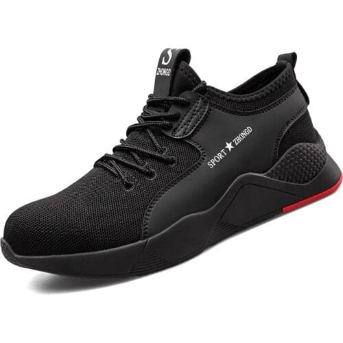 Fashion Work Safety Shoes Indestructible Boots Non-slip Wear-resistant Male Steel Toe Shoes Work Boots Light Designer Sneakers