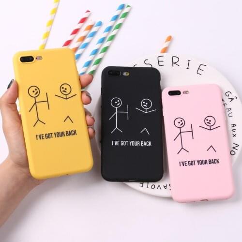 Stick Figure Memes Cool Quote Funny Words Soft TPU Silicone Matte Case Coque For iPhone 11 Pro 6S 12 8 8Plus X 7 7Plus XS Max