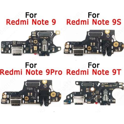 Original Charge Board For Xiaomi Redmi Note 9T 9 Pro 9S Charging Port Usb Connector Flex Cable Plate Ribbon Socket Spare Parts