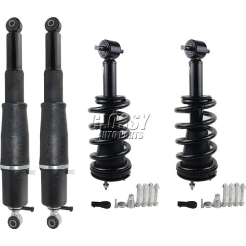 AP02 For Cadillac Escalade Chevy Chevrolet Avalanche Suburban Tahoe GMC Yukon 1500 2x Front Shock Absorbers + 2× Rear Air Struts