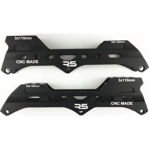 R5 Chassis Inline Speed Skate Frame for Slalom Boot 3X110mm Wheel with 150mm to 195mm Mounting Distance CNC Alloy D002