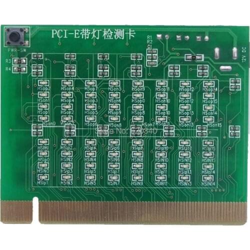PCI-E 16X 8X PCI Express Slot Tester Card For Motherboard Detect The Southbridge Short Or Open PCI-E With Light Tester