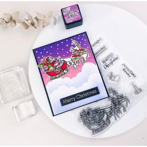 Christmas Santa Elk Stamps and Cutting Dies Scrapbooking Scrapbook Diary Decoration Card Craft Decorative Die Cut Craft Die Cut