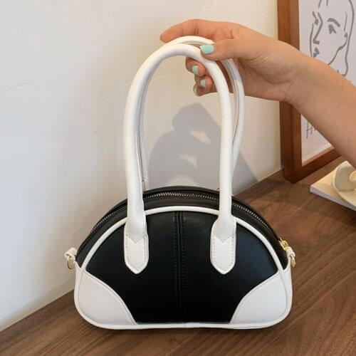 Fashion Panelled Shoulder Bags Female Vintage Leather Handbags Designer Brand Casual Ladies Tote Bag Sac Crossbody Bag for Girls