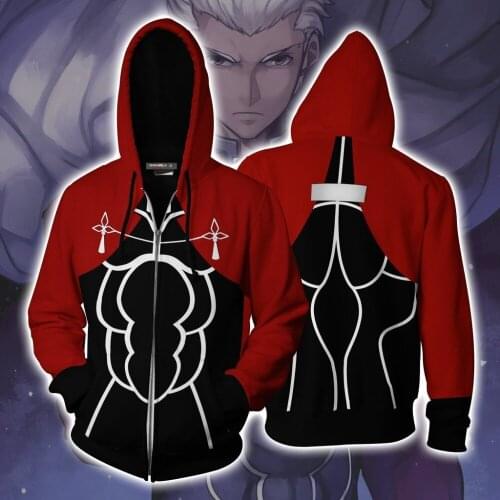 UJWI Game Fate/stay night Costume Hoodie Cosplay Anime Hoodie Sweatshirts Men Women Costume Jackets 2019 New