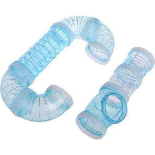 Hamster Tubes, Adventure External Pipe Set Hamster Cage Toys to Expand Space DIY Creative Connection Tunnel Blue
