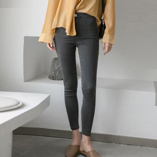 Skinny jeans woman high elastic pencil pants