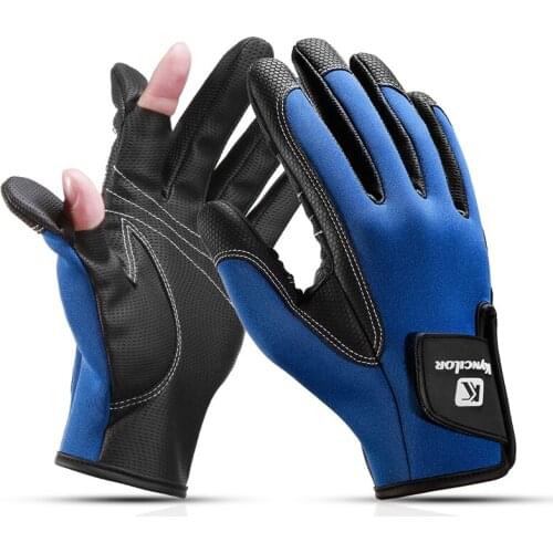 OutdoorWinter Fishing Anti Cut Waterproof Wind Resistant Glove Fishing Equipment 2-Finger Tips Fishermans Fishing Accessories