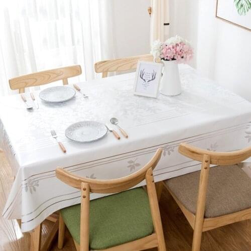 Waterproof Oilproof Table Cloth Wipe Clean PVC Vinyl Tablecloth Dining Kitchen Table Cover Protector oil cloth fabric covering