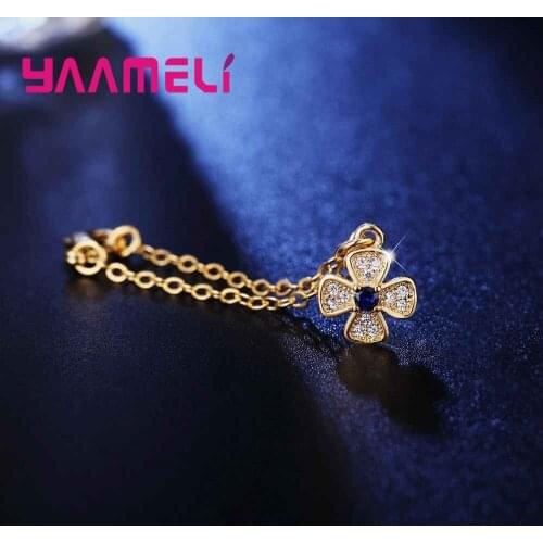 Four Shape Pendant Women Watch Accessory 925 Sterling Silver Gold Color Romantic Trendy Watch Accessories Big Sale