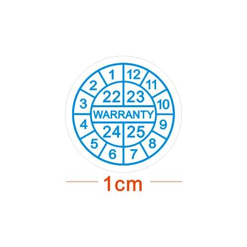 1000pcs/lot Warranty sealing label sticker void if seal broken, blue diameter 1cm