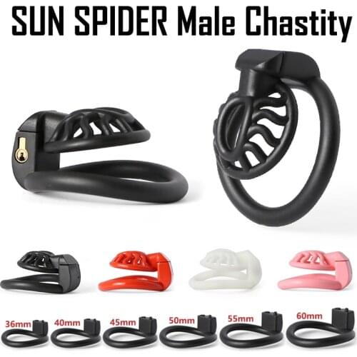 3D Printing Sun Spider Male Chastity Device Penis Trainer Lock Sleeve Cock Cage Cock Ring BDSM Chastity Belt Sex Toys for Men