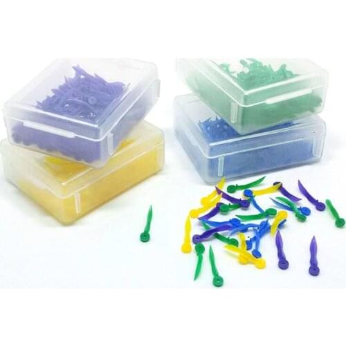 400pcs/box Disposable Dental Wedges Medical Plastic Arc Concave Design Diastema Wedges With End Circular Hole Dentist Care Tool