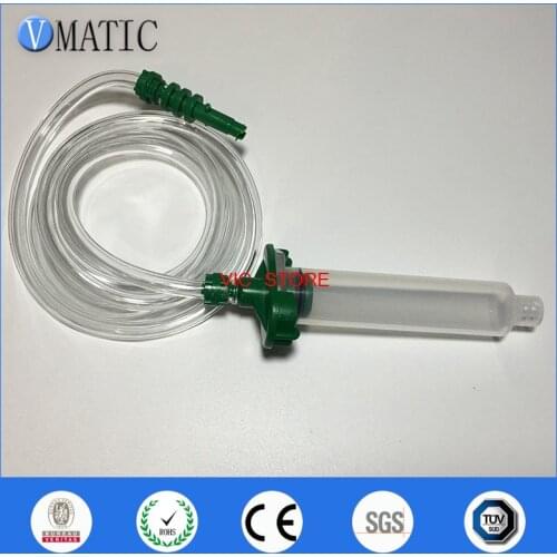 High Quality 5 Sets 10cc/ml Dispensing Pneumatic Syringes Barrel Adapter Dispenser Syringes With Piston