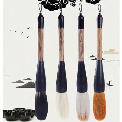 Black / White Bamboo Chinese Traditional Calligraphy Large Brush Pen Writing Painting Goat Horse Hair